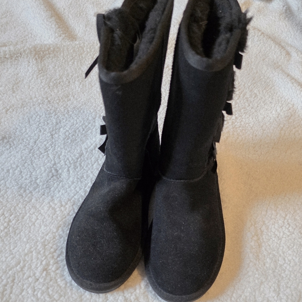 Koolaburra by Ugg black winter boots with bow detail - Picture 4 of 8